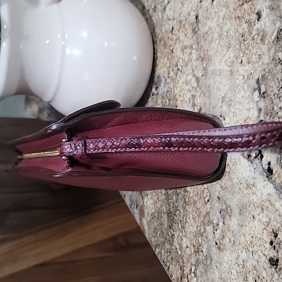 Coach Wristlet BURGUNDY Croc Embossed Refined Leather - Picture 4 of 7